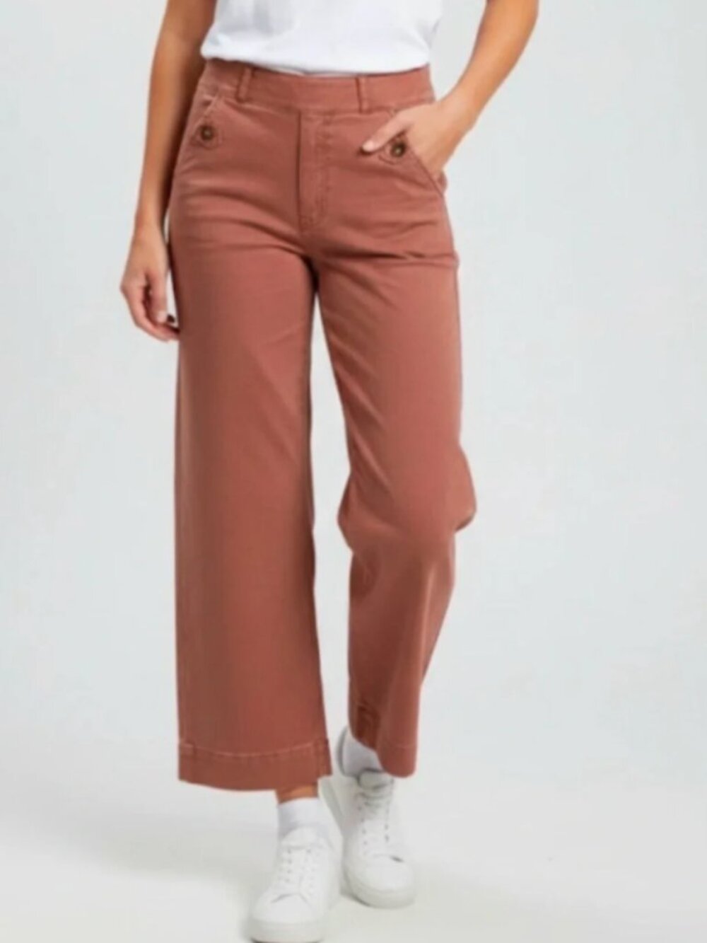 SPANX High-Rise Stretch Pants Rust Bronze Glow Burnt Orange Medium 20312Q